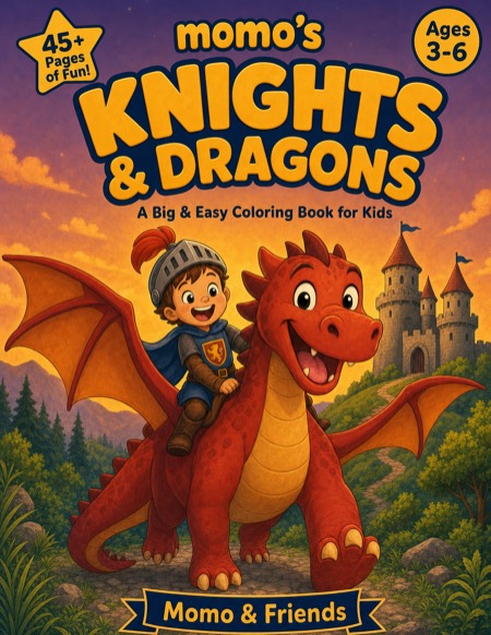 Momo's Knights & Dragons – book cover