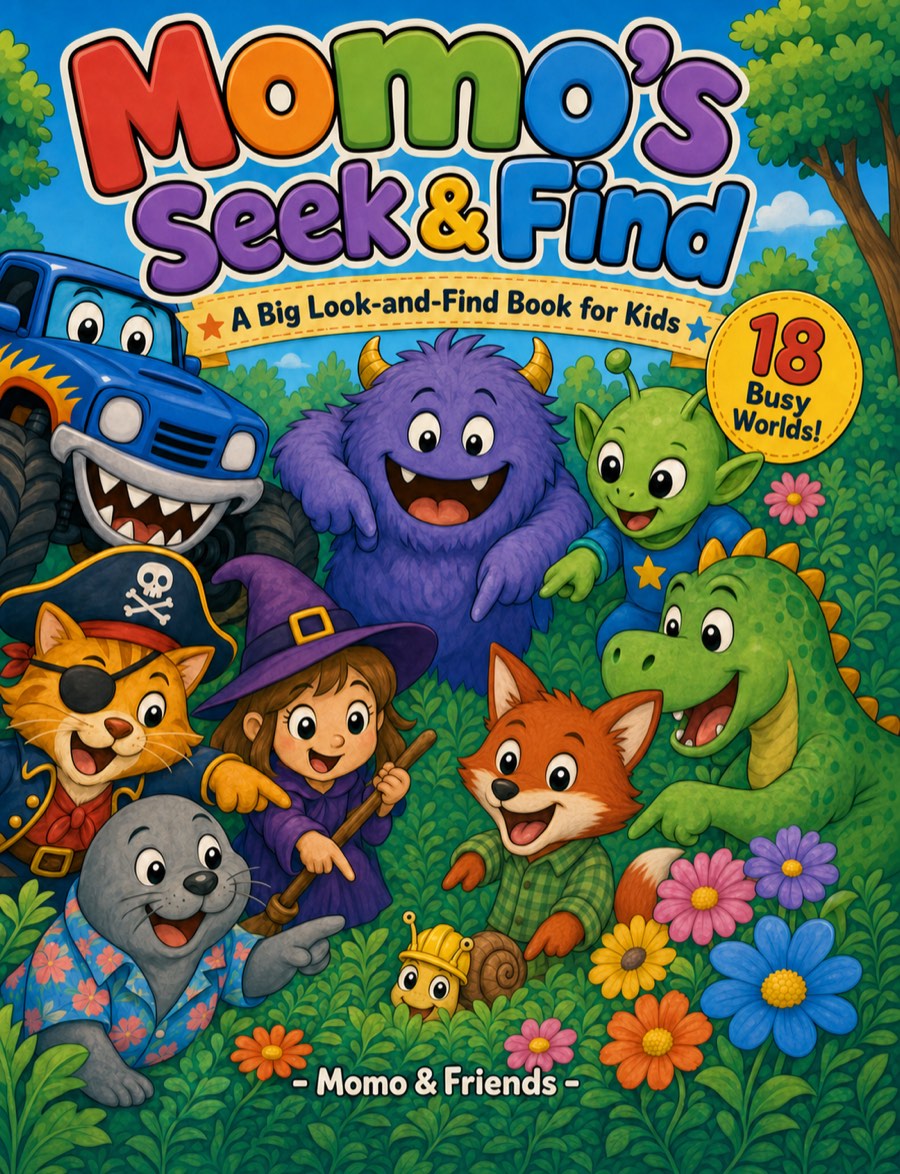 Momo's Seek & Find – book cover